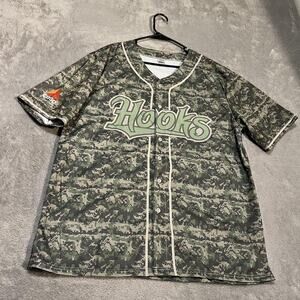 Corpus Christi Hooks Jersey Button Front Mens XL Digital Camo MILB Baseball